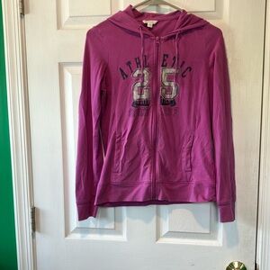 Zip-Up Hoodie hot pink graphic size medium thin technical material bossini sport